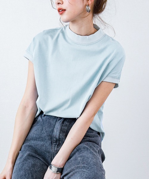 SUGAR BISKET(シュガービスケット)の「2type コットン Tシャツ(Tシャツ/カットソー・レディース・ブルー/ホワイト/ブラック/ベージュ/ブラウン系その他/ブルー系その他2/ブラック系その他・フリー)」の6枚目の写真