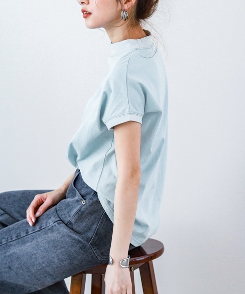 SUGAR BISKET(シュガービスケット)の「2type コットン Tシャツ(Tシャツ/カットソー・レディース・ブルー/ホワイト/ブラック/ベージュ/ブラウン系その他/ブルー系その他2/ブラック系その他・フリー)」の20枚目の写真