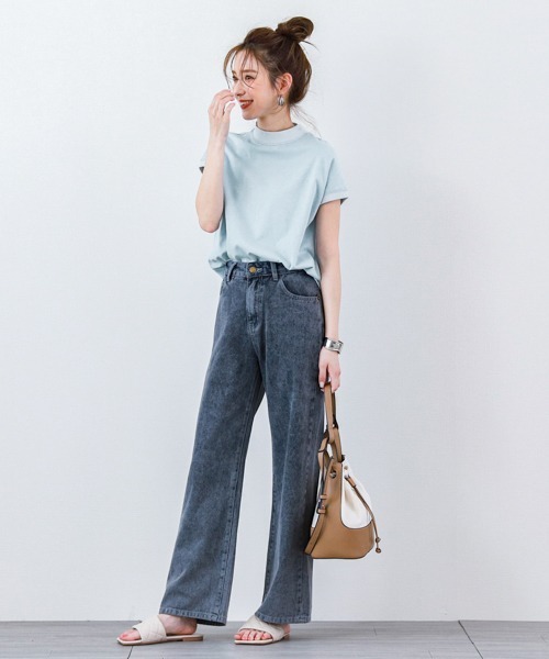 SUGAR BISKET(シュガービスケット)の「2type コットン Tシャツ(Tシャツ/カットソー・レディース・ブルー/ホワイト/ブラック/ベージュ/ブラウン系その他/ブルー系その他2/ブラック系その他・フリー)」の19枚目の写真