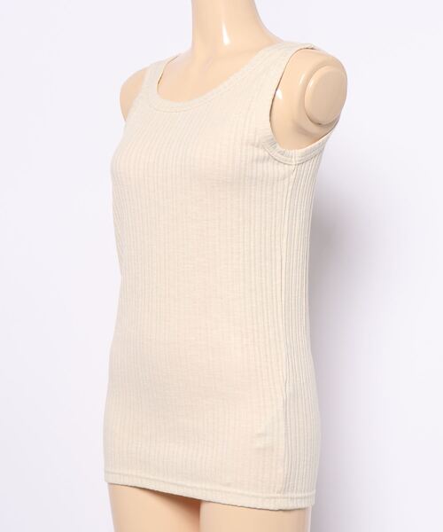 flower(フラワー)の「ショルダースリットタンクトップ(タンクトップ・レディース・ベージュ/アイボリー・FREE)」の3枚目の写真