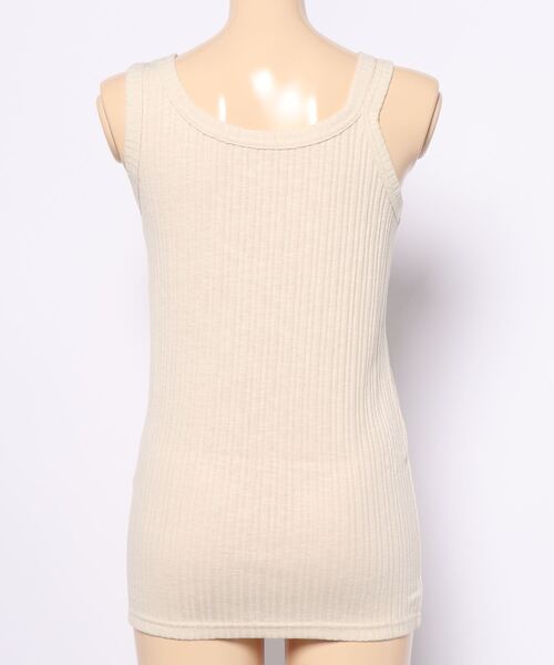 flower(フラワー)の「ショルダースリットタンクトップ(タンクトップ・レディース・ベージュ/アイボリー・FREE)」の4枚目の写真