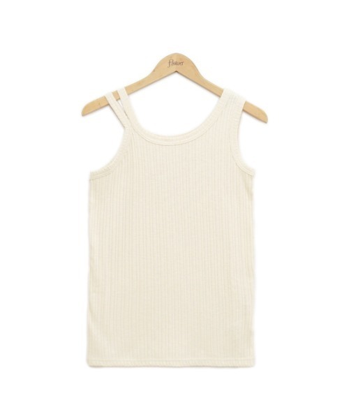 flower(フラワー)の「ショルダースリットタンクトップ(タンクトップ・レディース・ベージュ/アイボリー・FREE)」の17枚目の写真