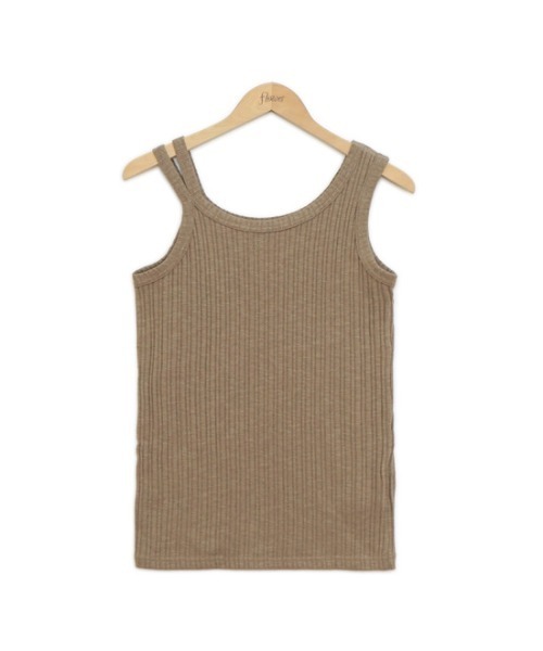 flower(フラワー)の「ショルダースリットタンクトップ(タンクトップ・レディース・ベージュ/アイボリー・FREE)」の16枚目の写真