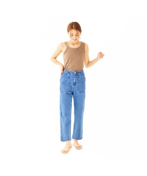 flower(フラワー)の「ショルダースリットタンクトップ(タンクトップ・レディース・ベージュ/アイボリー・FREE)」の20枚目の写真