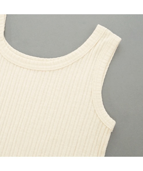 flower(フラワー)の「ショルダースリットタンクトップ(タンクトップ・レディース・ベージュ/アイボリー・FREE)」の13枚目の写真