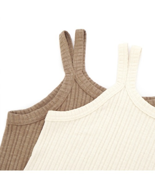 flower(フラワー)の「ショルダースリットタンクトップ(タンクトップ・レディース・ベージュ/アイボリー・FREE)」の6枚目の写真