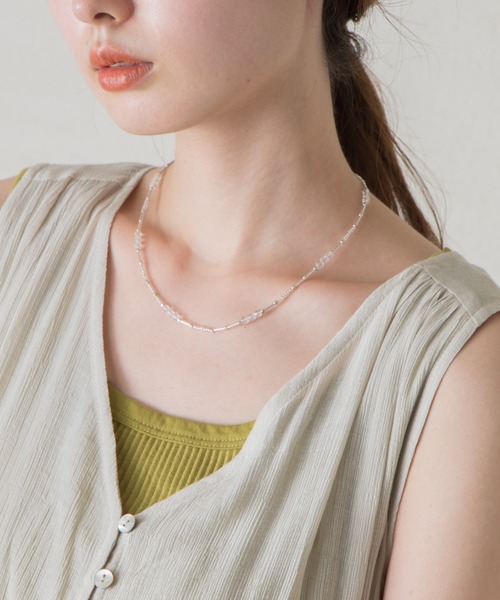 Kastane（カスタネ）の「楊柳ティアードノースリワンピース（ワンピース・レディース・スカイブルー/グリーン/ホワイト系その他・FREE）」の21枚目の写真