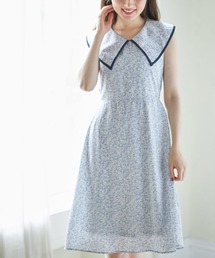 Tocco Closet トッコ クローゼットのワンピース ドレス ブルー ネイビー 青色系 花柄 ボタニカル柄 通販 Zozotown