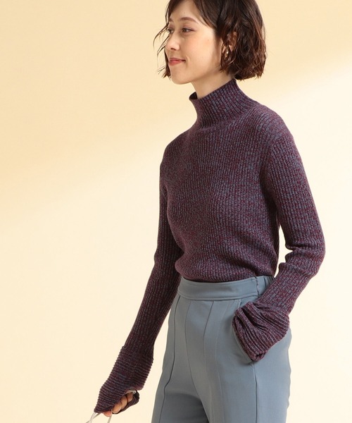 Ray BEAMS(レイビームス)の「Ray BEAMS / メランジ リブタートルネック ニット(ニット/セーター・レディース・オレンジ/ワイン・ONE SIZE)」の12枚目の写真
