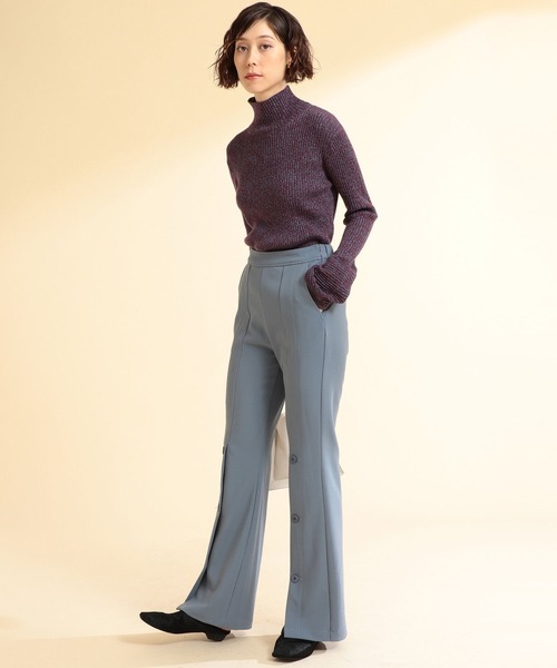 Ray BEAMS(レイビームス)の「Ray BEAMS / メランジ リブタートルネック ニット(ニット/セーター・レディース・オレンジ/ワイン・ONE SIZE)」の9枚目の写真