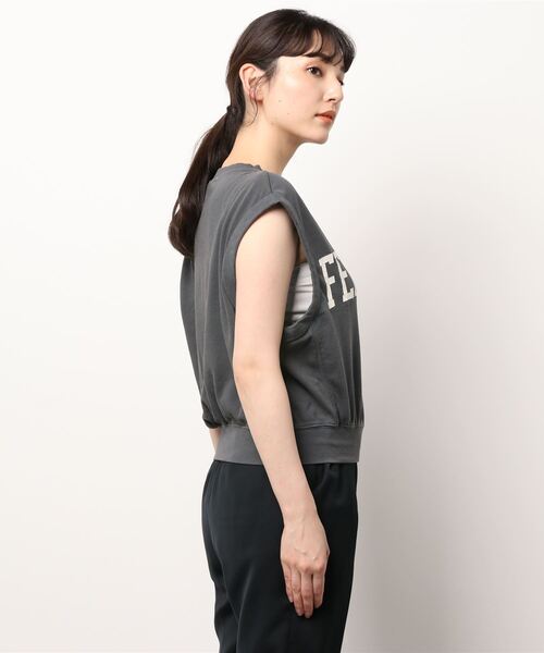 RETRO GIRL（レトロガール）の「アソートロゴベスト（ベスト・レディース・ライトグレー/ホワイト/チャコールグレー・FREE）」の16枚目の写真