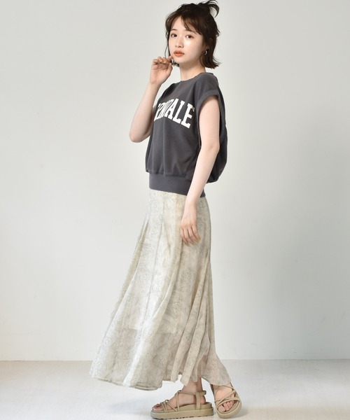 RETRO GIRL（レトロガール）の「アソートロゴベスト（ベスト・レディース・ライトグレー/ホワイト/チャコールグレー・FREE）」の6枚目の写真