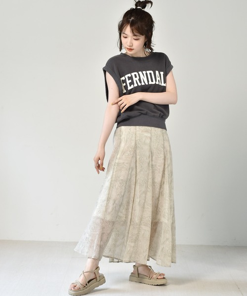 RETRO GIRL（レトロガール）の「アソートロゴベスト（ベスト・レディース・ライトグレー/ホワイト/チャコールグレー・FREE）」の7枚目の写真