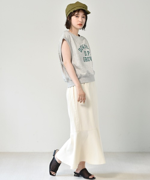 RETRO GIRL（レトロガール）の「アソートロゴベスト（ベスト・レディース・ライトグレー/ホワイト/チャコールグレー・FREE）」の8枚目の写真