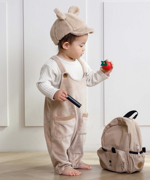 MAKE YOUR DAY（メイクユアデイ）の「無地リブロンパース■70.80cm（ロンパース・キッズ・ブラック/ベージュ/グレー/ピンク・80/70）」の3枚目の写真