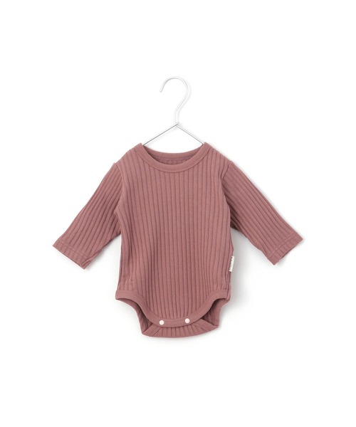 MAKE YOUR DAY（メイクユアデイ）の「無地リブロンパース■70.80cm（ロンパース・キッズ・ブラック/ベージュ/グレー/ピンク・80/70）」の4枚目の写真