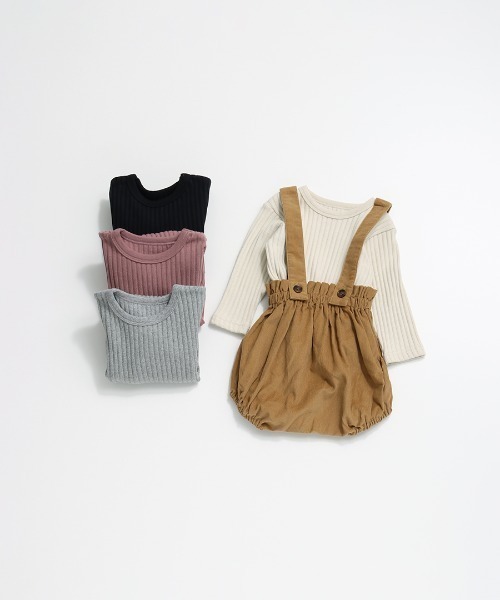 MAKE YOUR DAY（メイクユアデイ）の「無地リブロンパース■70.80cm（ロンパース・キッズ・ブラック/ベージュ/グレー/ピンク・80/70）」の10枚目の写真