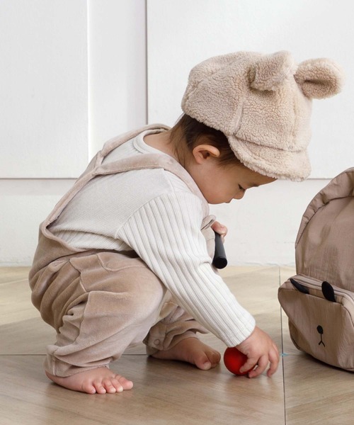 MAKE YOUR DAY（メイクユアデイ）の「無地リブロンパース■70.80cm（ロンパース・キッズ・ブラック/ベージュ/グレー/ピンク・80/70）」の14枚目の写真