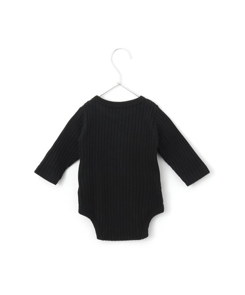 MAKE YOUR DAY（メイクユアデイ）の「無地リブロンパース■70.80cm（ロンパース・キッズ・ブラック/ベージュ/グレー/ピンク・80/70）」の8枚目の写真