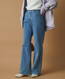 un dix cors（アンディコール）の「頼れる美脚パンツ　センタープレスストレートデニム（デニムパンツ）」