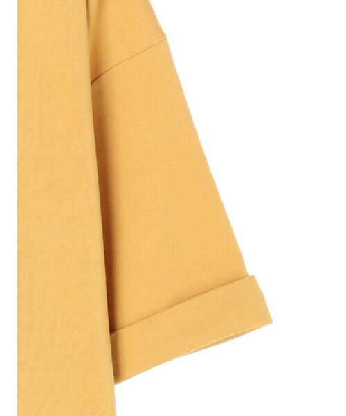 koe（コエ）の「ミニ裏毛モックネック半袖Tシャツ*（Tシャツ/カットソー・レディース・グレー/ホワイト/イエロー/ブラック/ミント・L/S/M）」の22枚目の写真