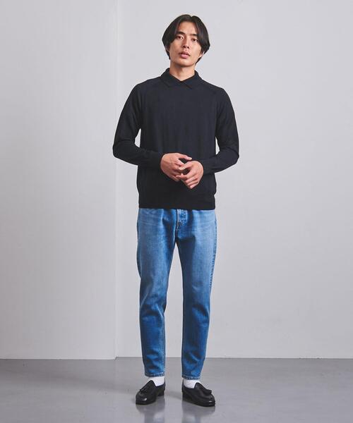 SLOANE（スローン）の「＜SLOANE（スローン）＞ 18G スキッパー ニット（ニット/セーター・メンズ・ダークグレー/ネイビー・3/4/5）」の7枚目の写真