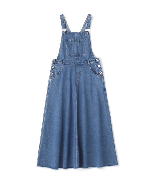 NATURAL BEAUTY BASIC（ナチュラルビューティーベーシック）の「デニムジャンスカ（ワンピース・レディース・ネイビー/オフホワイト・SMALL/MEDIUM）」の19枚目の写真