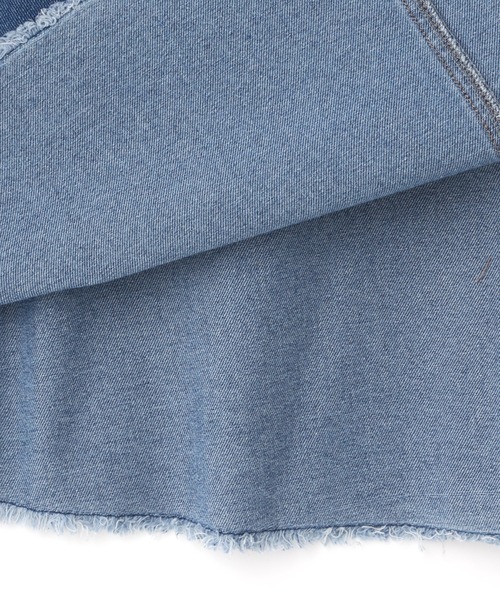 NATURAL BEAUTY BASIC（ナチュラルビューティーベーシック）の「デニムジャンスカ（ワンピース・レディース・ネイビー/オフホワイト・SMALL/MEDIUM）」の20枚目の写真