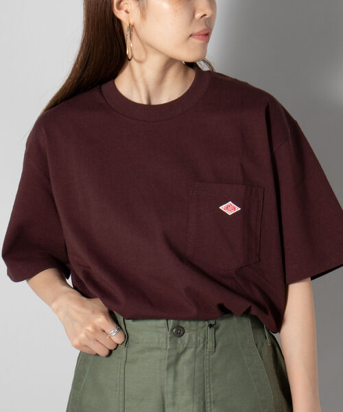 DANTON（ダントン）の「【DANTON/ダントン】クルーネック半袖ポケットTシャツ#JD-9041（Tシャツ/カットソー・メンズ・ホワイト/ブラック/チャコールグレー/ベージュ/グレイッシュベージュ/ダークグリーン/ワイン・38/40/42/44/46）」の7枚目の写真