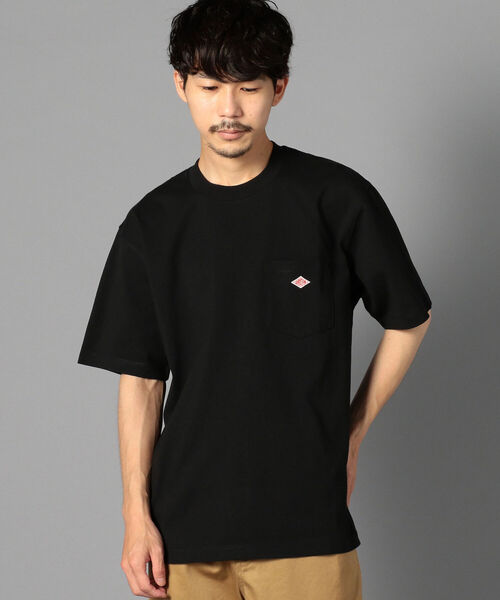 DANTON（ダントン）の「【DANTON/ダントン】クルーネック半袖ポケットTシャツ#JD-9041（Tシャツ/カットソー・メンズ・ホワイト/ブラック/チャコールグレー/ベージュ/グレイッシュベージュ/ダークグリーン/ワイン・38/40/42/44/46）」の3枚目の写真