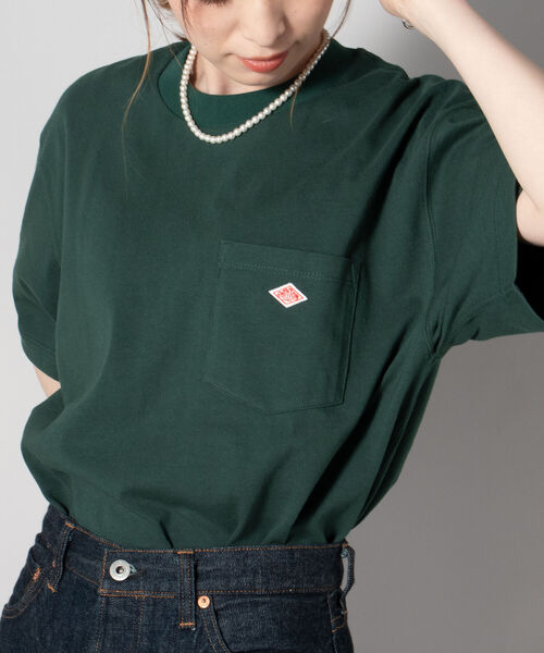 DANTON（ダントン）の「【DANTON/ダントン】クルーネック半袖ポケットTシャツ#JD-9041（Tシャツ/カットソー・メンズ・ホワイト/ブラック/チャコールグレー/ベージュ/グレイッシュベージュ/ダークグリーン/ワイン・38/40/42/44/46）」の6枚目の写真