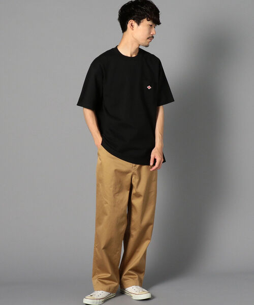 DANTON（ダントン）の「【DANTON/ダントン】クルーネック半袖ポケットTシャツ#JD-9041（Tシャツ/カットソー・メンズ・ホワイト/ブラック/チャコールグレー/ベージュ/グレイッシュベージュ/ダークグリーン/ワイン・38/40/42/44/46）」の22枚目の写真