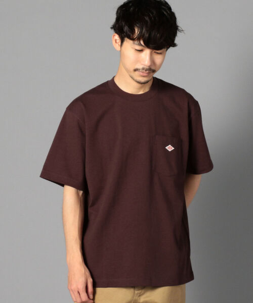 DANTON（ダントン）の「【DANTON/ダントン】クルーネック半袖ポケットTシャツ#JD-9041（Tシャツ/カットソー・メンズ・ホワイト/ブラック/チャコールグレー/ベージュ/グレイッシュベージュ/ダークグリーン/ワイン・38/40/42/44/46）」の8枚目の写真