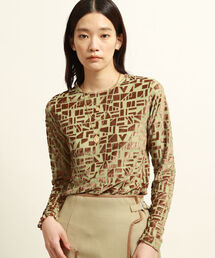 Ray BEAMS | Ray BEAMS / オパール プリント クルーネック Tシャツ(Tシャツ/カットソー)