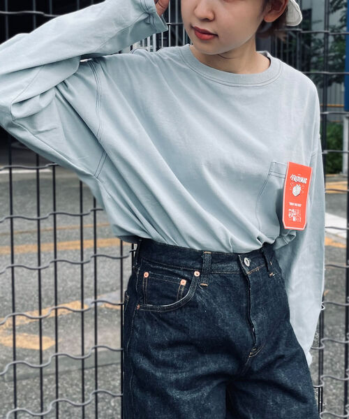 FREDY MAC（フレディーマック）の「【FREDYMAC ”SUNDAY TOOLS WEAR”】コントラストステッチ ロングスリーブTシャツ（Tシャツ/カットソー・メンズ・ブラック/オフホワイト/サックスブルー/オレンジ/アイボリー・MEDIUM）」の4枚目の写真