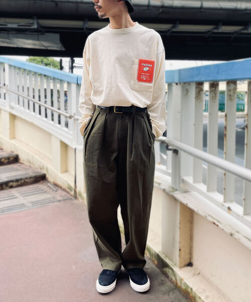 FREDY MAC（フレディーマック）の「【FREDYMAC ”SUNDAY TOOLS WEAR”】コントラストステッチ ロングスリーブTシャツ（Tシャツ/カットソー・メンズ・ブラック/オフホワイト/サックスブルー/オレンジ/アイボリー・MEDIUM）」の17枚目の写真