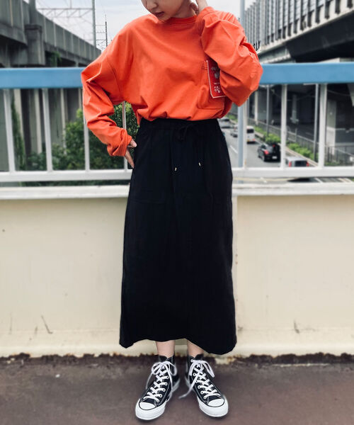 FREDY MAC（フレディーマック）の「【FREDYMAC ”SUNDAY TOOLS WEAR”】コントラストステッチ ロングスリーブTシャツ（Tシャツ/カットソー・メンズ・ブラック/オフホワイト/サックスブルー/オレンジ/アイボリー・MEDIUM）」の11枚目の写真