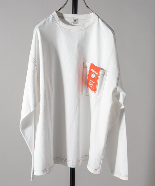 FREDY MAC（フレディーマック）の「【FREDYMAC ”SUNDAY TOOLS WEAR”】コントラストステッチ ロングスリーブTシャツ（Tシャツ/カットソー・メンズ・ブラック/オフホワイト/サックスブルー/オレンジ/アイボリー・MEDIUM）」の15枚目の写真
