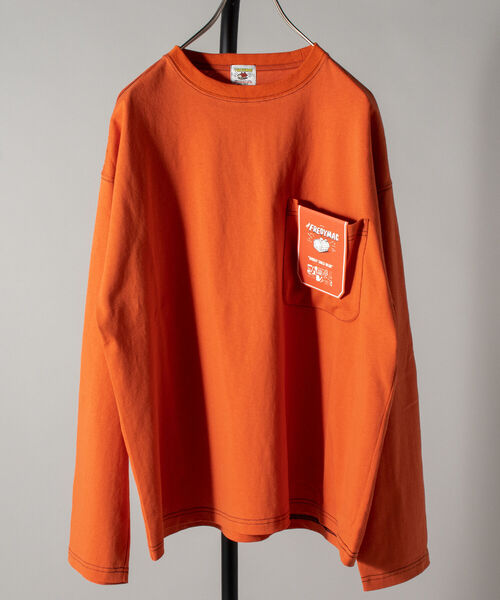 FREDY MAC（フレディーマック）の「【FREDYMAC ”SUNDAY TOOLS WEAR”】コントラストステッチ ロングスリーブTシャツ（Tシャツ/カットソー・メンズ・ブラック/オフホワイト/サックスブルー/オレンジ/アイボリー・MEDIUM）」の13枚目の写真