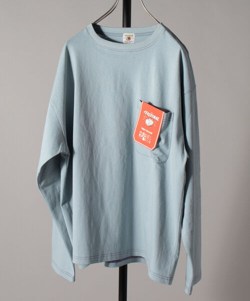 FREDY MAC（フレディーマック）の「【FREDYMAC ”SUNDAY TOOLS WEAR”】コントラストステッチ ロングスリーブTシャツ（Tシャツ/カットソー・メンズ・ブラック/オフホワイト/サックスブルー/オレンジ/アイボリー・MEDIUM）」の19枚目の写真