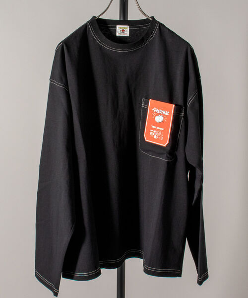 FREDY MAC（フレディーマック）の「【FREDYMAC ”SUNDAY TOOLS WEAR”】コントラストステッチ ロングスリーブTシャツ（Tシャツ/カットソー・メンズ・ブラック/オフホワイト/サックスブルー/オレンジ/アイボリー・MEDIUM）」の20枚目の写真