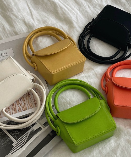 etade（エタード）の「ミニボックス 2wayバッグ etda10（ショルダーバッグ・レディース・ブラック/オフホワイト/オレンジ/グリーン/ライトベージュ・FREE）」の6枚目の写真