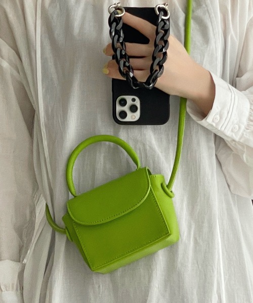 etade（エタード）の「ミニボックス 2wayバッグ etda10（ショルダーバッグ・レディース・ブラック/オフホワイト/オレンジ/グリーン/ライトベージュ・FREE）」の8枚目の写真