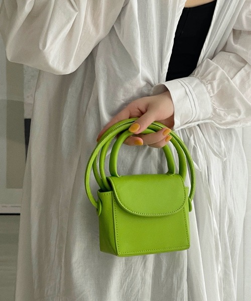 etade（エタード）の「ミニボックス 2wayバッグ etda10（ショルダーバッグ・レディース・ブラック/オフホワイト/オレンジ/グリーン/ライトベージュ・FREE）」の10枚目の写真