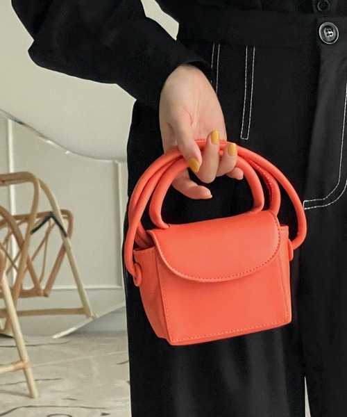 etade（エタード）の「ミニボックス 2wayバッグ etda10（ショルダーバッグ・レディース・ブラック/オフホワイト/オレンジ/グリーン/ライトベージュ・FREE）」の19枚目の写真