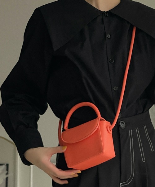 etade（エタード）の「ミニボックス 2wayバッグ etda10（ショルダーバッグ・レディース・ブラック/オフホワイト/オレンジ/グリーン/ライトベージュ・FREE）」の20枚目の写真