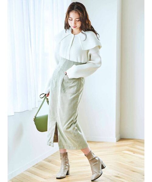 dazzlin(ダズリン)の「ビッグカラーボタンニットトップス(ニット/セーター・レディース・オフホワイト/ブルー/モカ・FREE)」の18枚目の写真