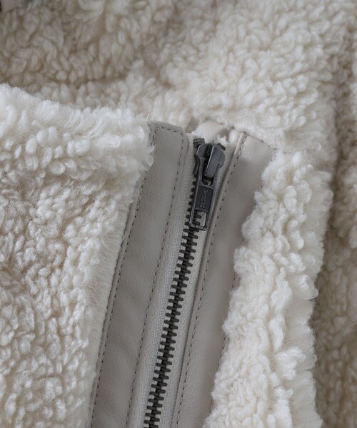 PUBLUX（パブリュクス）の「▽【PUBLUX/パブリュクス】2WAYオーバサイズB3ボアジャケット（その他アウター・レディース・ブラック/オフホワイト・ﾌﾘ-）」の10枚目の写真