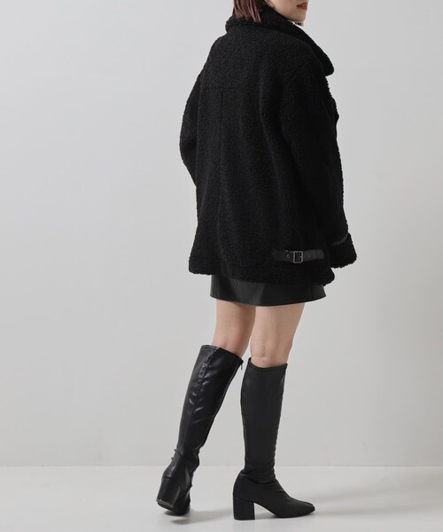 PUBLUX（パブリュクス）の「▽【PUBLUX/パブリュクス】2WAYオーバサイズB3ボアジャケット（その他アウター・レディース・ブラック/オフホワイト・ﾌﾘ-）」の22枚目の写真