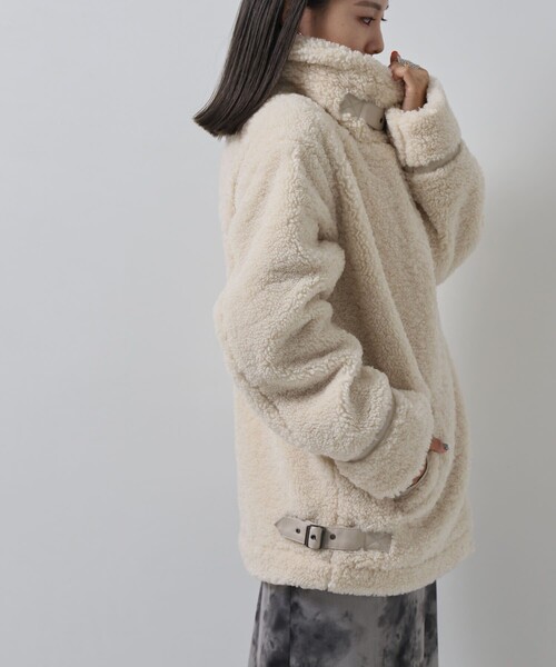 PUBLUX（パブリュクス）の「▽【PUBLUX/パブリュクス】2WAYオーバサイズB3ボアジャケット（その他アウター・レディース・ブラック/オフホワイト・ﾌﾘ-）」の16枚目の写真